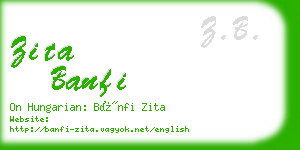 zita banfi business card